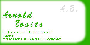 arnold bosits business card